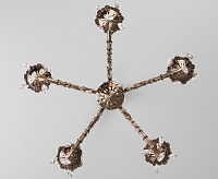 Люстра металл 10102/5 античная бронза/прозрачный  хрусталь