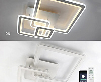 Люстра светодиодная "TRIPLEX SQUARE" 124W 3S-APP--596/596/146 -WHITE/WHITE-220V-IP20