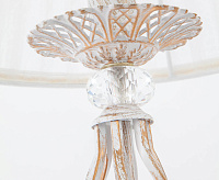 Настольная лампа с абажуром 01002/1 белый с золотом