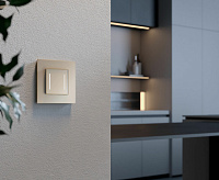 Веркель Рамка на 1 пост (шампань/стекло soft-touch) W0013111