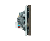 Эмили Розетка TV + компьютерная RJ-45, антрацит, RST00-5106-09