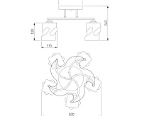 Люстра 30158/5 античная бронза 