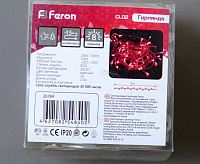 Гирлянда&nbsp;&nbsp;20LED красный 3.6W IP20 шнур 1,5м 0,5мм CL02 26769 сн/пр