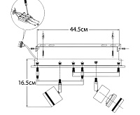 Люстра светодиодная SF8543/4C-BK-WD