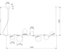 Подвесной светильник 50382 хром