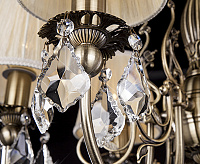 Люстра металл 10012/6 античная бронза/прозрачный хрусталь