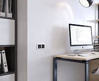 Веркель Рамка на 2 пост (белый Acrylic) W0022701