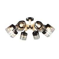 Люстра  6941/8 BK+WOOD