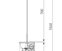 Подвесной светильник 1181/1 хром сн/пр