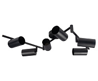 Светильник настенно-потолочный под лампу PCL 0606 6*GU10 BL черный IP20