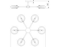 Люстра 70121/6 черный