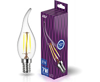Лампа светодиодная filament свеча на ветру FС37, 7Вт, Е14, 4000К, DEKO Premium 32496 6 (Л)