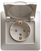 GLOSSA Розетка 1-ная с/ш+с/з перламутр GSL000646