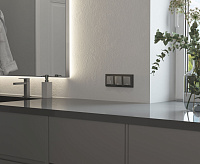 Веркель Рамка на 3 поста (графит матовый) W0031864