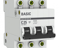 Автоматический выключатель EKF ВА 47-29 3P 4,5кА 25 А 