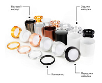 Насадка  для светильника D60 mm N6102  SBK черный песок сн/пр