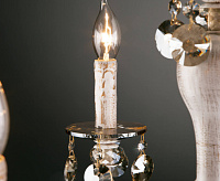 Люстра 10104/8 белый с золотом/тонированный хрусталь