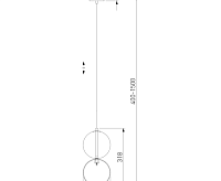 Подвесной светильник 50091/1 хром/дымчатый сн/пр