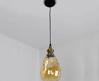 Подвесной светильник ZAR one OV 1xE27-160x1080-BLACK/GOLD/CLEAR-220-IP20