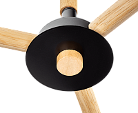 Люстра потолочная VOLANTE черный/дерево REV Ritter 52447 2