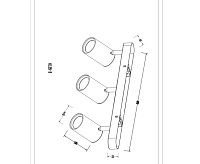 Светильник настенно-потолочный под лампу 3*GU10 черный хром OL35-3 BK