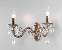 Бра 10102/2 античная бронза/прозрачный  хрусталь