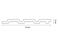 Панели 3D RAIL из вспененного полистирола Клен 2700*120*10мм