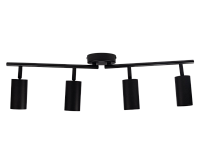 Светильник настенно-потолочный под лампу PCL 0504 4*GU10 BL черный IP20