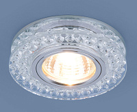 Светильник встраиваемый 8381 MR16 CL/SL прозрачный/серебро сн/пр