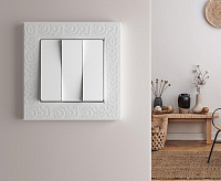 Веркель Рамка на 1 пост (Floc белый) WL05-Frame-01-white сн/пр