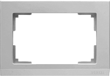 Веркель Рамка для двойной розетки (Stark серебряный) WL04-Frame-01-DBL сн/пр