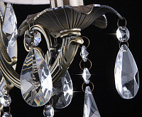 Бра 3646/1 античная бронза/прозрачный хрусталь