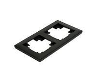 Катрин Рамка 2-ая пластик черный PFR00-7002-05