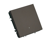 Эмили Выключатель 1кл с подсветкой, антрацит, RSW10-5101-09