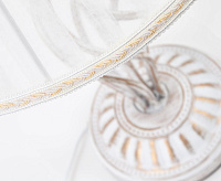 Настольная лампа с абажуром 01002/1 белый с золотом