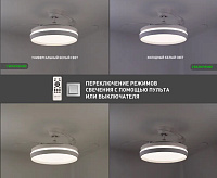 Люстра светодиодная "FAN REGOR" 50W+25W R-APP-480x1060x410-White/White-220-IP20