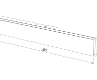 Настенный светодиодный светильник MRL 1127 LINE LED чёрный IP20