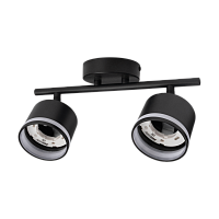 Светильник настенно-потолочный под лампу PCL 0702 2*GX53 BL черный IP20