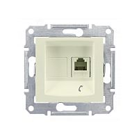 SEDNA Розетка телефонная RJ11 беж SDN4101147 сн/пр