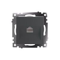 Катрин Розетка компьютерная 1-ая RJ45 графит GLS00-7107-06