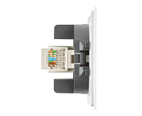 Мия Розетка компьютерная RJ-45, белая магнолия, RST00-3117-01