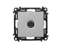 Valena LIFE Розетка TV 0-2400 мГц с лиц панелью алюм 753651