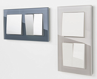 Веркель Выключатель 2-кл проходной (глянцевый никель) WL02-SW-2G-2W