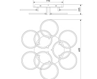 Люстра светодиодная 90069/9 хром сн/пр