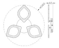 Люстра светодиодная "AZALIA" 60W 3F-APP-560x65-WHITE/WHITE-220-IP20