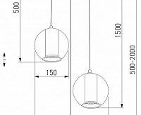 Подвесной LED светильник 50258/3 дымчатый/бежевый/шоколад