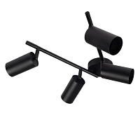 Светильник настенно-потолочный под лампу PCL 0504 4*GU10 BL черный IP20