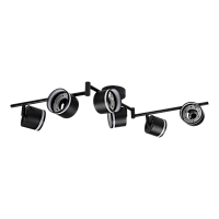 Светильник настенно-потолочный под лампу PCL 0906 6*GX53 BL черный IP20