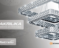 Люстра светодиодная "AKRILIKA" 80W 3S-555-CLEAR-220-IP20  сн/пр
