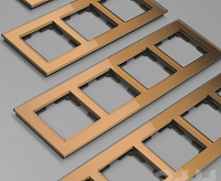 Веркель Рамка на 2 поста (бронзовый/стекло) WL01-Frame-02